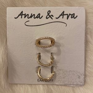 Set of 3 Anna & Ava ear cuffs NWT